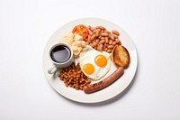 British breakfast plate coffee food. AI generated Image by rawpixel.