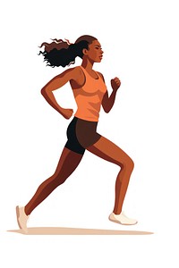 Black female runner running jogging adult. AI generated Image by rawpixel.