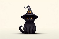 Black cat witch hat animal mammal. 