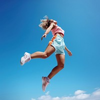 Female jumping sports shorts. 