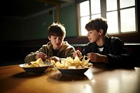 Eating child table food. AI generated Image by rawpixel.