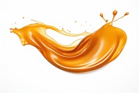 Caramel sauce white background splattered simplicity. AI generated Image by rawpixel.