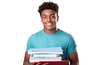 High school student t-shirt reading smile. AI generated Image by rawpixel.