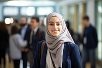 High school student female adult smile. 