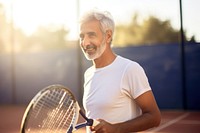 Tennis racket holding sports. AI generated Image by rawpixel.