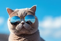 British Shorthair sunglasses animal mammal. 