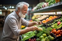 Market supermarket vegetable choosing. AI generated Image by rawpixel.