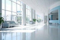 Modern hospital entrace architecture building lobby. AI generated Image by rawpixel.