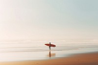 Beach surfboard outdoors horizon. AI generated Image by rawpixel.