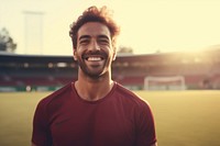 Soccer athlete portrait sports person. 