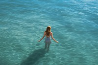 Sea swimming swimwear portrait. 