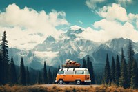 Car mountains travel outdoors. AI generated Image by rawpixel.