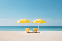 Lounge chairs beach sea furniture. 