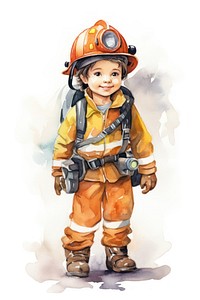 Firefighter portrait helmet cute. 