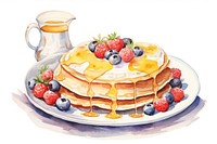 Breakfast pancake dessert brunch. AI generated Image by rawpixel.