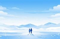 Winter snow landscape outdoors. AI generated Image by rawpixel.