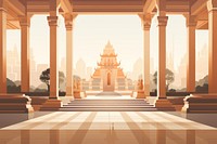 Thai Temple interior temple architecture building. AI generated Image by rawpixel.
