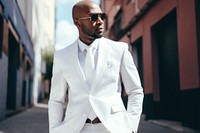 Sunglasses fashion tuxedo blazer. 