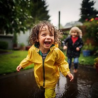 Photography splashing carefree portrait. 