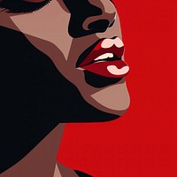 Mouth lipstick portrait female. AI generated Image by rawpixel.