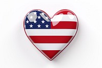 American flag button heart symbol. AI generated Image by rawpixel.