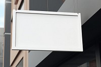 Street hanging mockup sign architecture electronics.