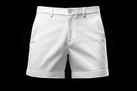 Short pant shorts white studio shot. 