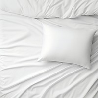 Bed sheet pillow white bed. AI generated Image by rawpixel.