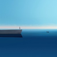 figurative minimalism seascape with minimal.  