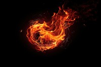 Fire effect fire bonfire black background. AI generated Image by rawpixel.