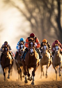 Horse race mammal animal helmet. AI generated Image by rawpixel.