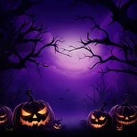 Halloween themed wallpaper with purple background.  
