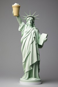 Liberty statue sculpture art representation. 