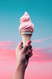 Ice-cream dessert holding food. AI generated Image by rawpixel.