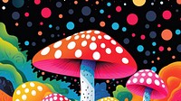 Psychedelic mushroom pattern agaric. 