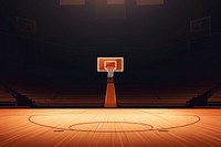 Basketball arena basketball sports illuminated. AI generated Image by rawpixel.