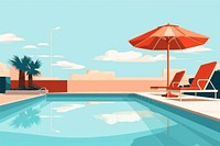 Pool architecture furniture outdoors. AI generated Image by rawpixel.