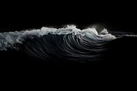 Sea wave effect, black background 