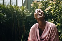 Black woman laughing adult relaxation happiness. 