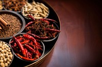 Chinese spice food ingredient container. 