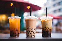 Bubble tea cup drink cafe refreshment. AI generated Image by rawpixel.