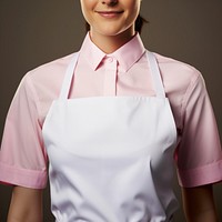 White apron shirt blouse pink. AI generated Image by rawpixel.