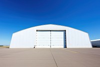 Hangar architecture building blue.