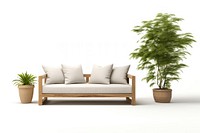 Japandi sofa architecture furniture cushion. AI generated Image by rawpixel.