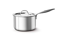 Saucepan steel white background stainless steel. AI generated Image by rawpixel.