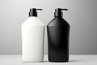 Lotion bottles black container drinkware. 