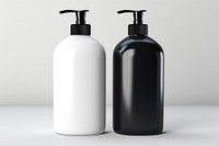 Lotion bottles cosmetics cylinder black. 