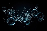 Bubble effect on black background 