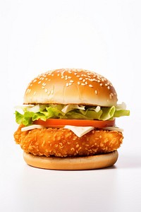 Chicken burger food hamburger vegetable. AI generated Image by rawpixel.