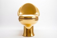 Golden open toilet gold euphonium bathroom. 